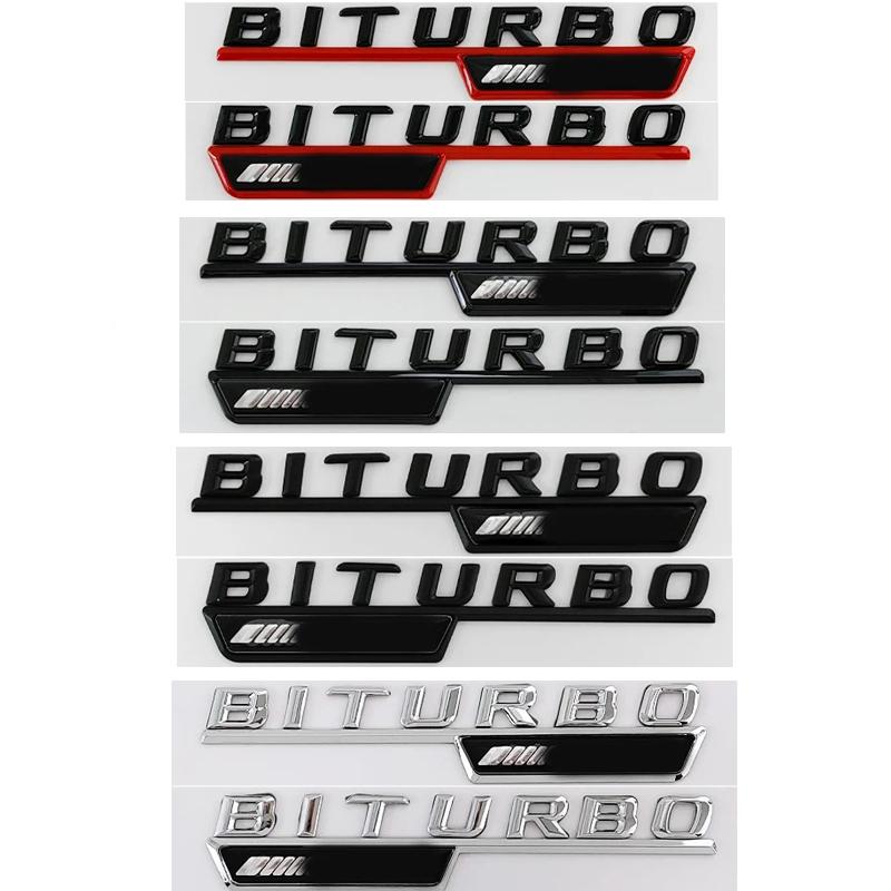 

2pcs BITURBO 4MATIC Plus Logo Car Emblem Fender Badge Sticker For Mercedes Benz AMG C43 E43 GLE43 GLC43 W204 W203 W211 W205 X253 Red (2pcs)