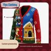 European & American Autumn/Winter Casual Letter Jacquard Knit Pullover