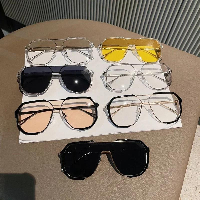 Summer ladies One-piece Fashion Sunglasses New Unique Oversized Sun Glasses For Men Punk Glasses Trending Female Eyewear