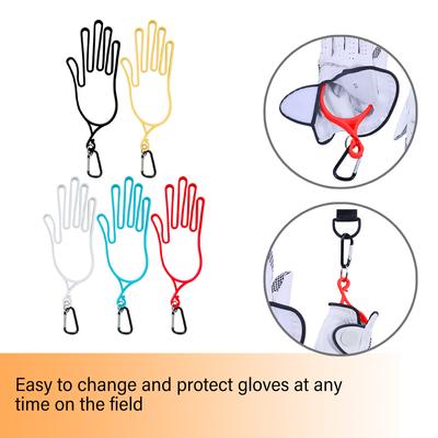 2 Pièces Porte-Gants de Golf Étireur de Gants de Golf avec Crochet pour Sac de Golf Hanger Gardien Séchoir Façonneur de Gants de Golf