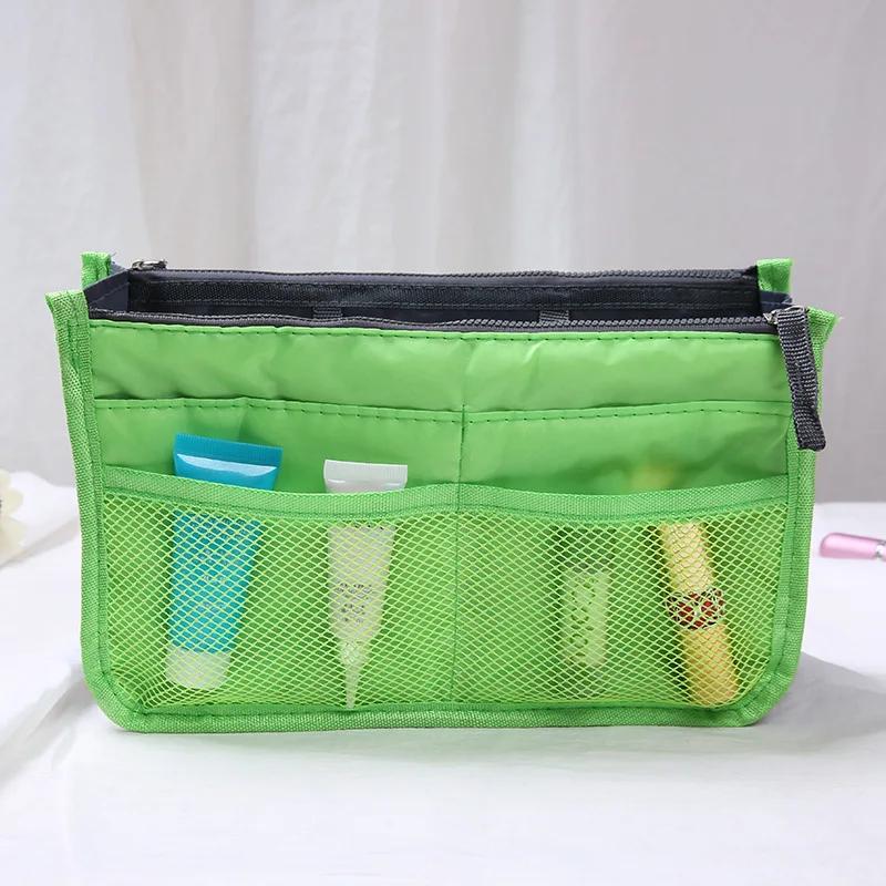 Nylon Cosmetic Bags For Women Tote Insert Double Zipper Makeup Bag Toiletries Storage Bag Girl Outdoors Travel Make Up Organizer