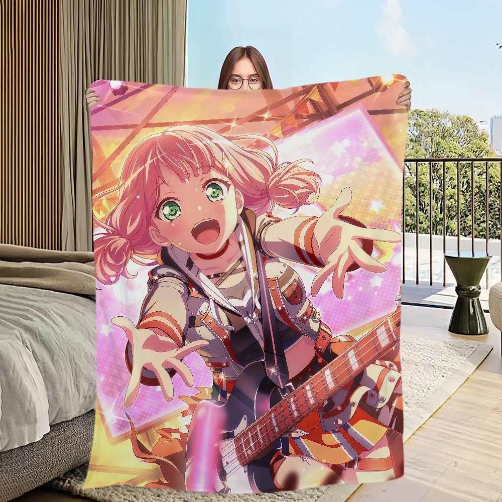 b-BanG Dream Girls Band Party Uehara himari Flannel warm soft plush blanket sofa living room hogar bedroom travel gift home