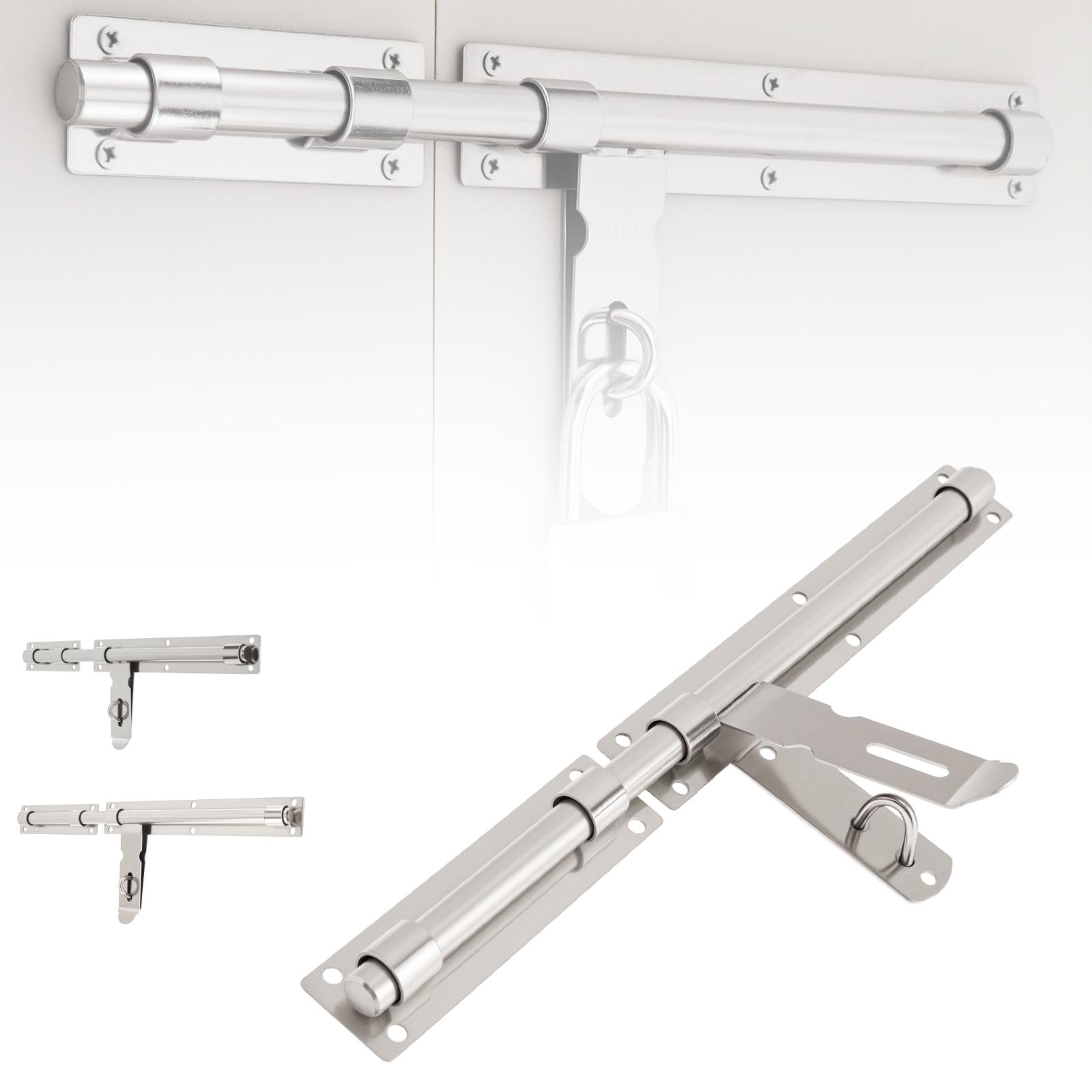 

304 Нержавеющая сталь 14 16 дюймов Сверхпрочный накладной засов для ворот толщиной 16 мм Включает 16 винтов Сварка или крепление M4 Дерево Металл Ограда Надежный замок 14 inch