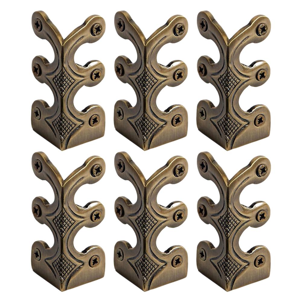 6/12PCS Vintage Metal Corner Protector Iron Skirting Board Corner Protector Decorative Corner Guard Board for Living Room Office