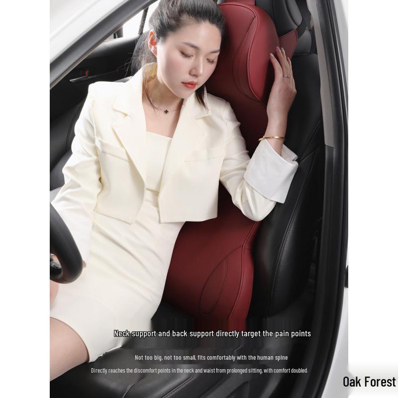 Aviation-Grade Memory Foam Car Neck and Lumbar Support Pillow