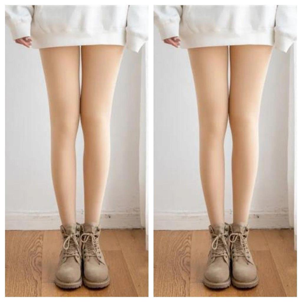 700g Women's Plus Size Extra Thick Nude Color Leggings - Winter/Autumn Velvet Base Stockings