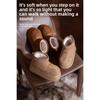 36-45 Thick Soled Warm Cotton Shoes for Women, Winter Outerwear, Anti Slip, Odor Proof, and Fleece Cotton Slippers for Women