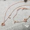 Emporio Armani Star And Moon Series Paved Zirconia Fashion Light Luxury Necklace Women Necklace Gold EG3633221