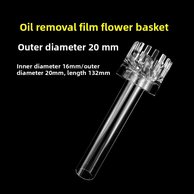 DIY Clear Aquarium Skimmer Acrylic Lily Pipe Spin Surface Inflow Outflow Water Plant Tank Filter Cleaning Fish Tank Accessories