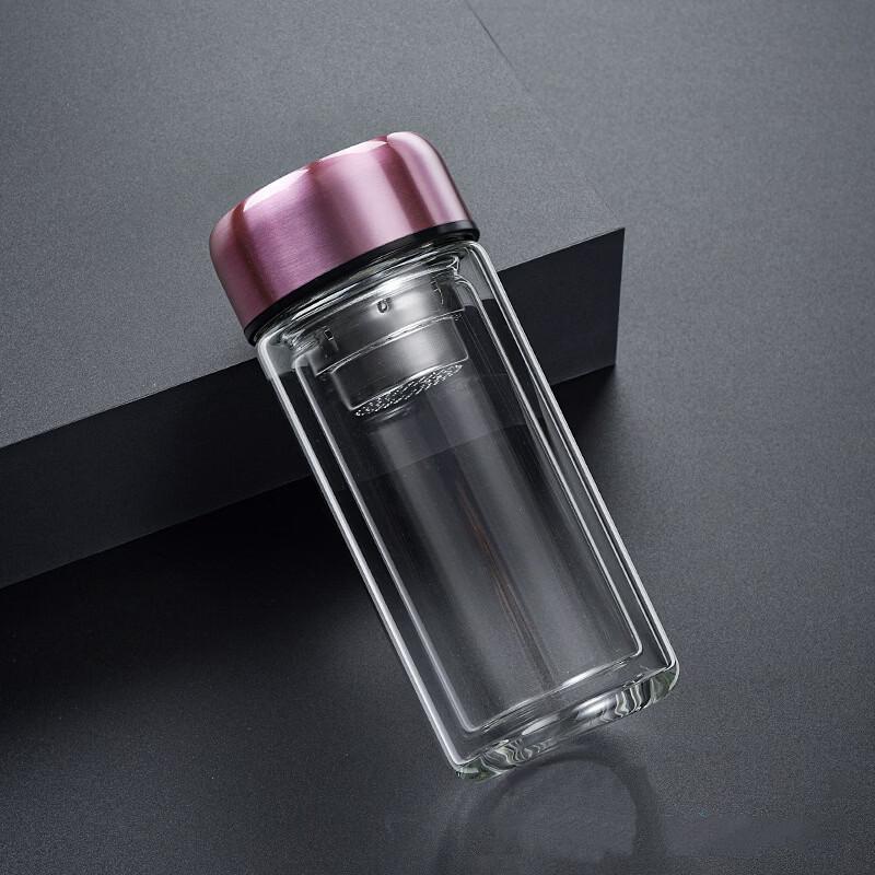 Shangqi Portable Double-Wall Heat-Resistant Glass Mug Set