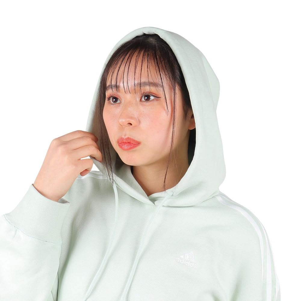 Adidas W 3ST Sweat Linen Size M ESS+ Hoodie, Green,