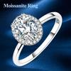 Total 1ct Moissanite Ring Authentic Copper Metal Metal Sparkling Oval Band Ring Designed For Women Bridal Wedding Engagement High Quality Fine