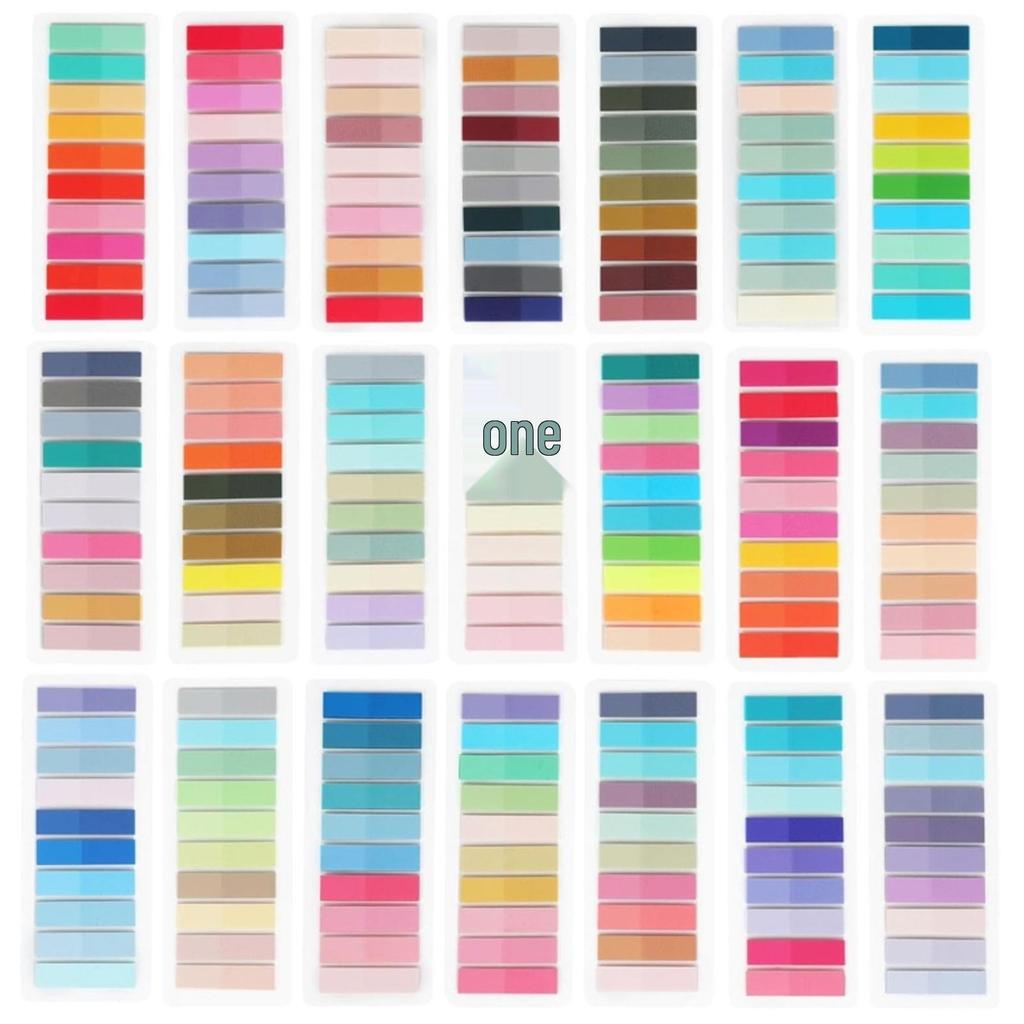 Morandi Index Tabs: Transparent, Extra-Fine Bookmark Stickers In 100 Colors for Students