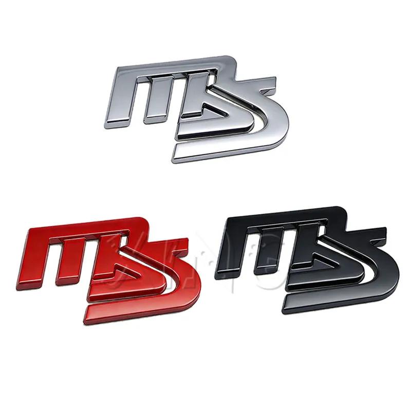3D MS Car Sticker Front Grille Emblem For Mazda 3 6 MPS Axela CX-7 CX-5 MX5 Body Rear Trunk Badge Decal Stickers Accessories nh1