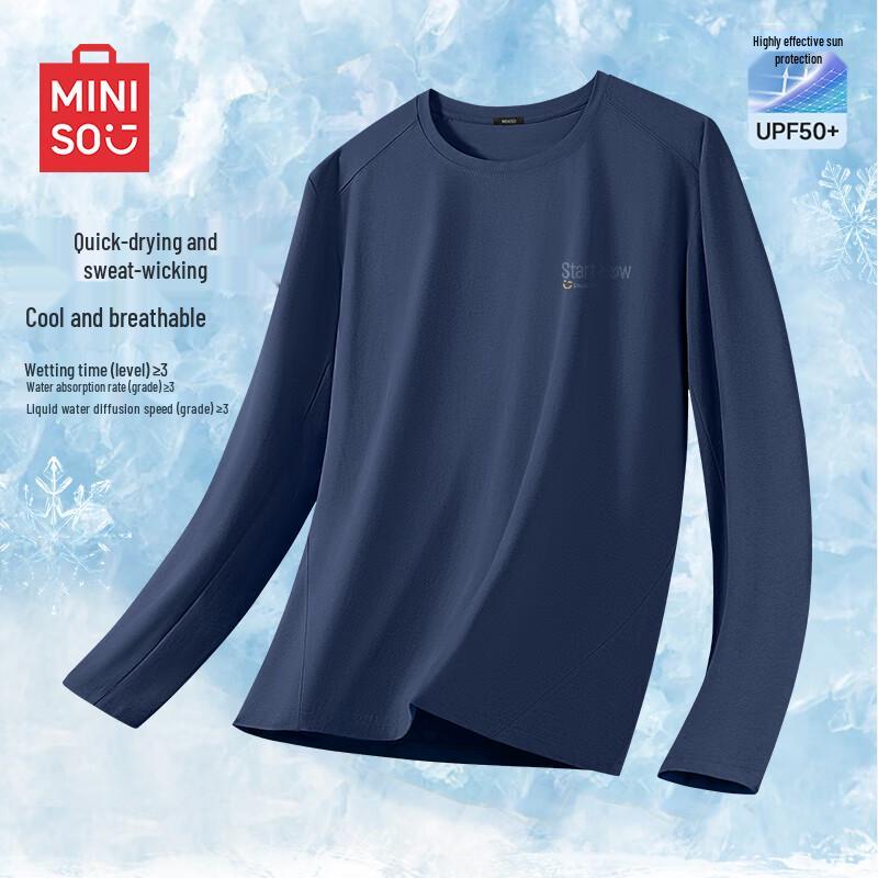 MINISO Men s Long Sleeve Athletic T-Shirt 3XL