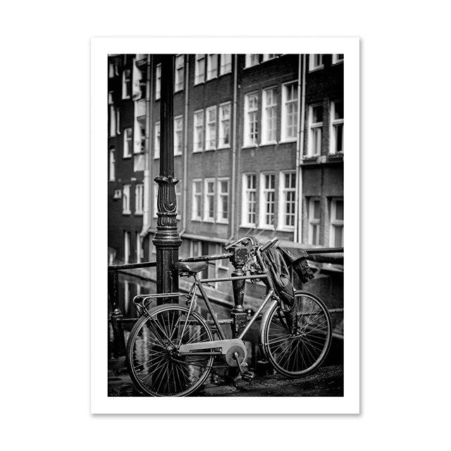 Black and White Wall Pictures Sexy Woman Canvas Poster Abstract Line Vintage Bike Art Painting Nordic Posters Living Room Decor