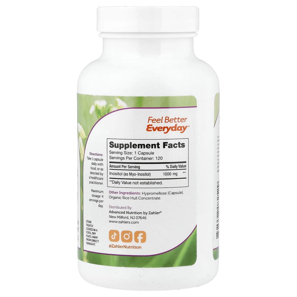 Inositol, 1,000 mg, 120 Capsules