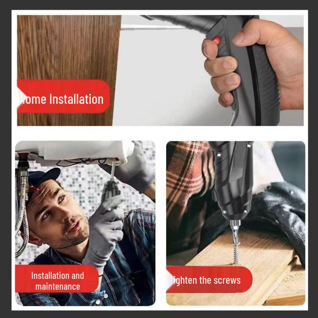 Rechargeable Multifunctional Electric Drill & Folding Screwdriver Tool for Household Use