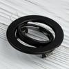 Recessed-Mounted, Movable Round Halogen Luminaire Aureli Black Sheet Mr16 Gu10