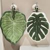 Bathroom Accessories Hand Towel Green Leaf Towels for Hands Bathroom Supplies Kitchen Handkerchief Hand Towel Bathroom Decor