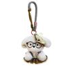 Cartoon Cute Glasses Puppy Plush Pendant – Soft Barley Dog with Skirt and Colorful Rope Doll