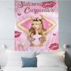 Modern Fashion Singer Sabrina DIY Wall Tapestry Hippie Flower Wall Carpets Dorm Decor Wall Art Decor