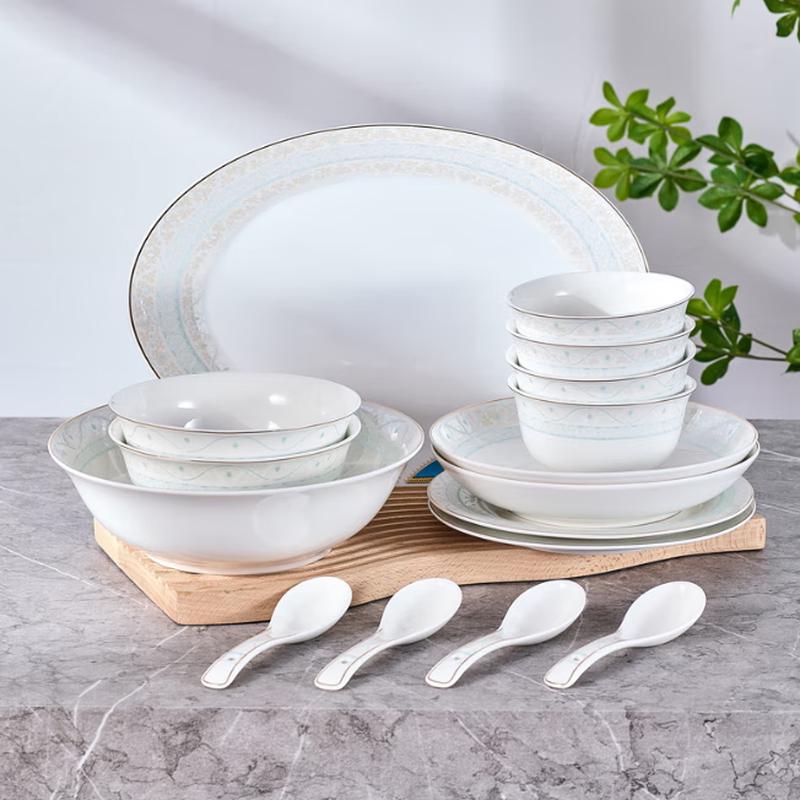 Corelle Brands 16-Piece Persian Dinnerware & Corning Pitcher Set