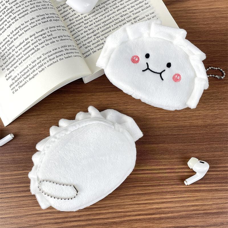 Dumpling Coin Purse Plush Wallet Pendant Earphone Bag Lipstick Bag Portable Key Case