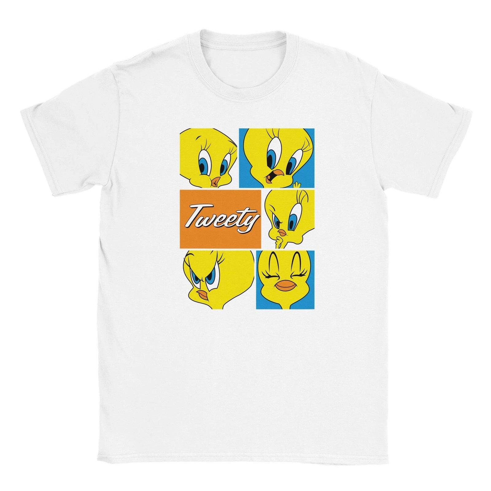 Cute Tweety Bird T-Shirt | Soft Cotton Graphic Tee | Cartoon Character Apparel M