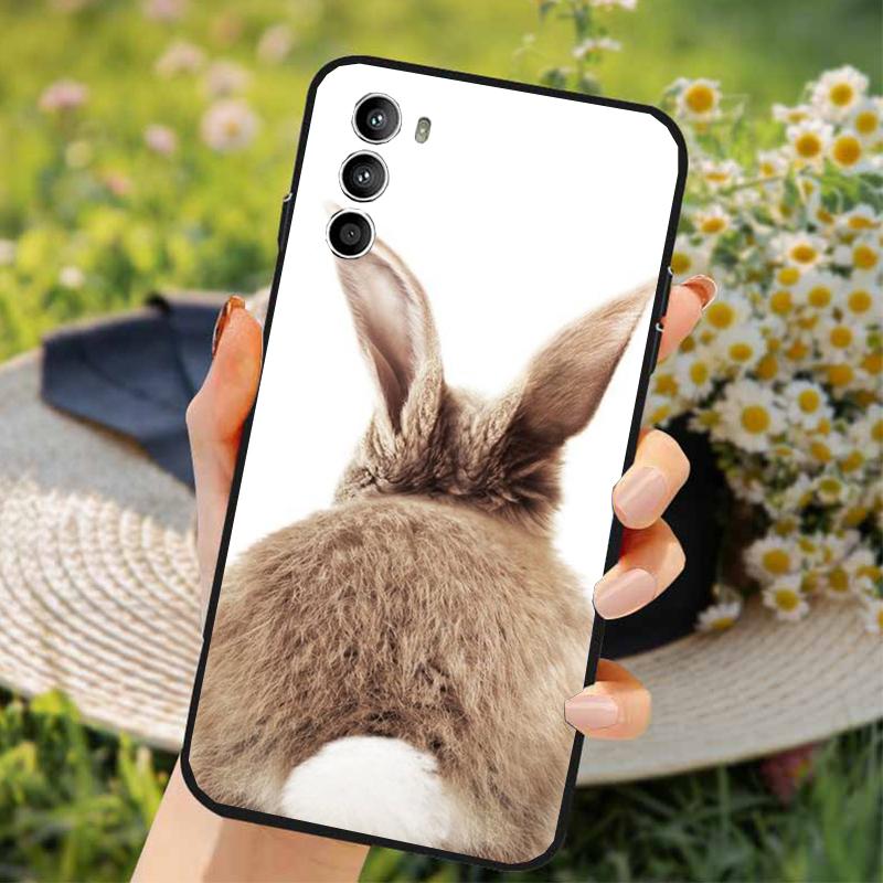 

Cartoon Cute Baby Rabbit Case For Motorola Edge 50 40 Pro 50 40 30 Ultra Neo Fusion Moto G84 G54 G85 G62 G53 G72 Moto G84