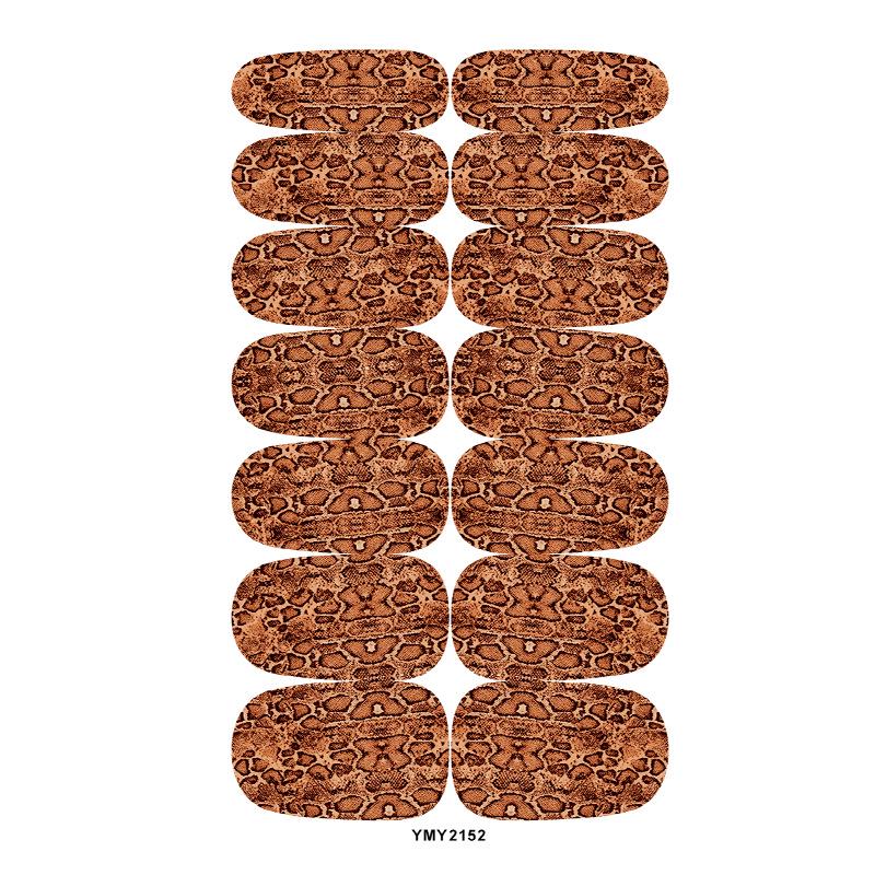 Snake Pattern Waterproof Nail Stickers, European & American Style, Long-Lasting Decals (YMY2141-2151)