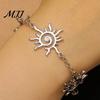 Retro Bohemian Earrings Bracelet Double Sun Spiral Pendant Ethnic Style Micro-Paved Cubic Zirconia Inlaid Shape Drop Jewelry Gift