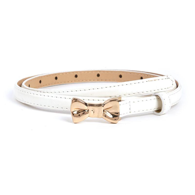 Stylish Pu Leather Waist Belt With Alloy Buckle Butterfly Knot Design For Women