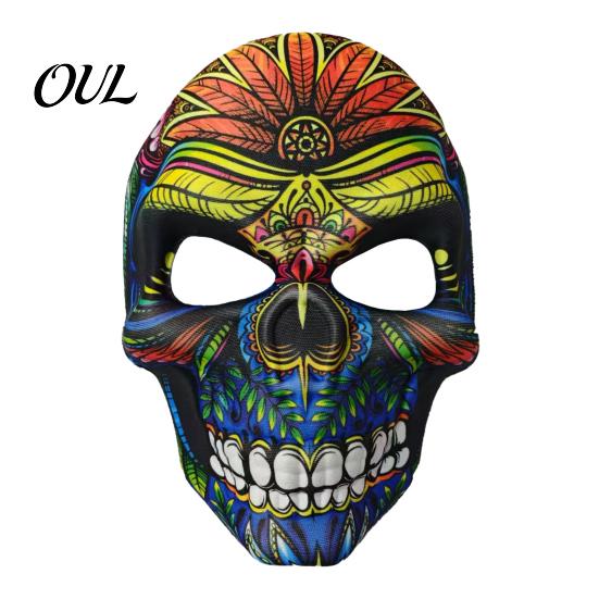Festival-Kostümzubehör Tag der Toten Totenkopfmaske, Halloween Zucker Vollgesichts-Realistische Maske für Erwachsene Maskenball-Party-Accessoire Cosplay,