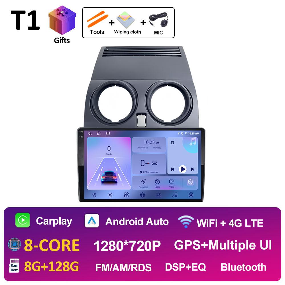 For Nissan Qashqai J10 2006 2007 2008 2009 - 2013 DSP Stereo GPS Navigation Car Video Radio Multimedia Player Bluetooth No 2 Din