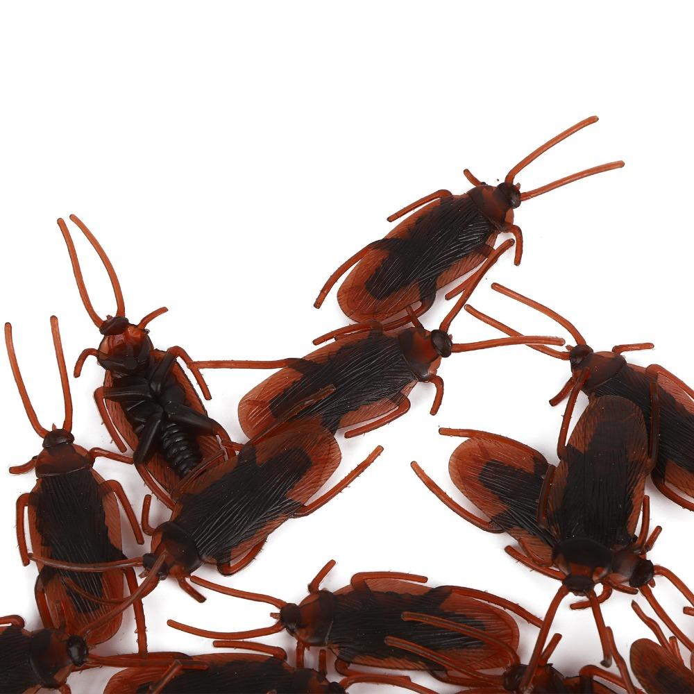 100Pcs Soft Material Fake Cockroach Lifelike Halloween Props Durable Trick Toys April Fools Day