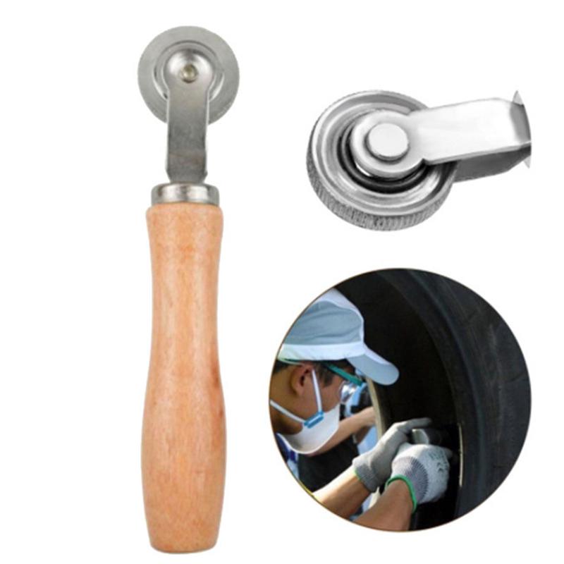 1pcs Practical Kit Tyre Wooden Handle Car Repair Tool Bearing Cars Tire Roller