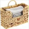 Modern Minimalist Wicker Wallmounted Magazine Rack With Rattan Storage Basket For Home Organization