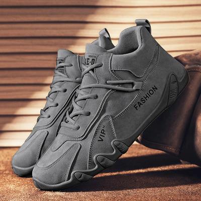 Leather Sneakers Lace Up Sneakers for Men Casual Mens Tennis Athletic Shoe 2025 New Man Spring Fashion Non Slip Outdoor Footwear