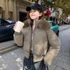 Winter Women's Ultra-short Loose Large Fur Collar Thickened Padded Jacket New Cotton Jacket for Women