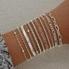 Set di Braccialetti a Catena Ossa di Serpente in Metallo Retrò con Chiusura OT per Donna - Stile Hip Hop Europeo e Americano