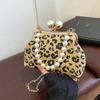Moda Pérola Bolsas Femininas Luxo Francês Leopardo Estampa Designer Bolsas de Ombro Mulheres Alta Qualidade Cossbody Bolsas para Mulheres