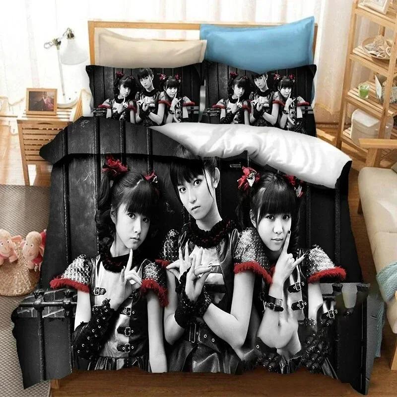 3D Printed Babymetal Band Bedding Set Duvet Cover Sheet Printed Bed Set Pillowcase Bed Full Queen King Size Comforter Bedroom