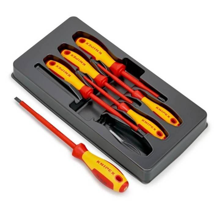 Knipex VDE Jeu De Tournevis 6 Pièces Vis À Fente, Cruciforme Phillips
