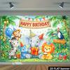 2D Tropischer Regenwald Niedliches Tier Kindergeburtstag Fotografie Kulisse Banner