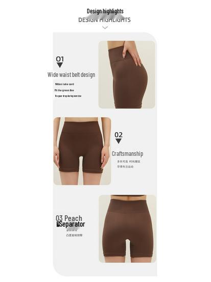 Women's High-Waisted Seamless Ribbed Yoga Shorts - Summer Elastic Three-Point Fit, Hip-Lifting Sportswear