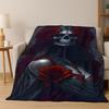 Gotische Schädel Tote Mädchen Cartoon Horror Flanelldecke Weich Warm Überwurfdecke für Schlafzimmer Wohnzimmer Bett Reise Camping Picknick