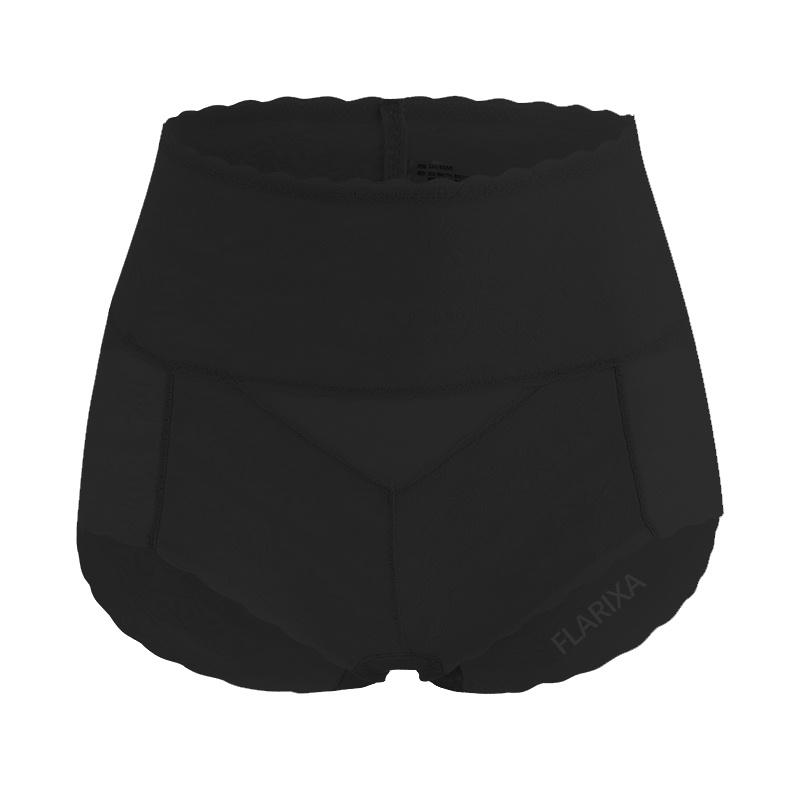 Flarixa Women Sexy Lace Panties High Waist Tummy Control Briefs Floral Perspective Uderwear Female Hollow Transparent Underpant