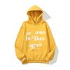 CPFM YE MUST BE BORN AGAIN KANYE's Letter Foam Printed Hoodie Yellow