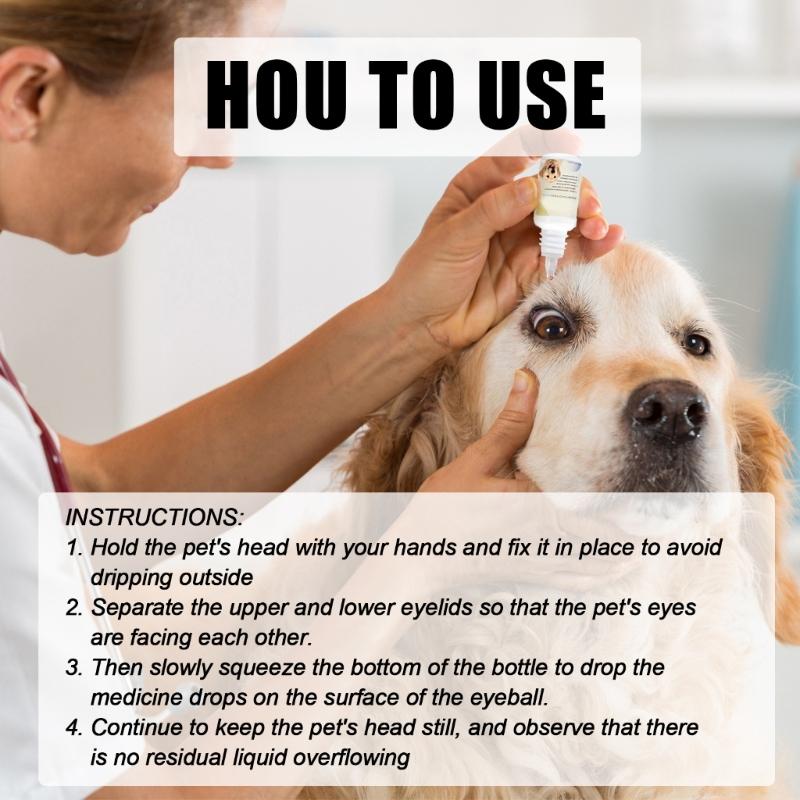 Lava-Olhos para Animais de Estimação Colírio Eficaz Remoção de Manchas de Lágrimas Colírio Remove Detritos Eye-Clear Frasco de 20ml Suprimento para Animais